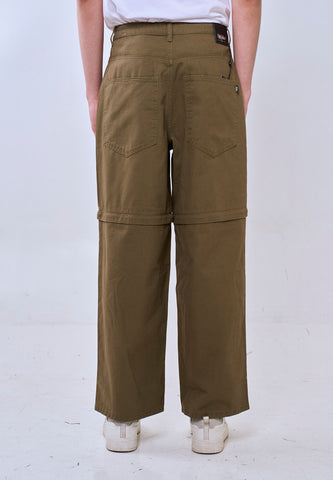 Mossimo Joey Olive Baggy Fit 2in1 Trouser Pants Shorts w/ Detachable Detail For Men