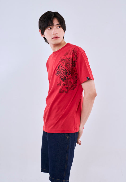 Mossimo Dex Red Urban Fit Tee Premium Round Neck For Men