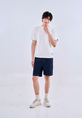 Mossimo Conrad White Oversized Fit Tee Round Neck For Men