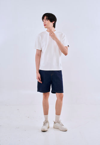Mossimo Conrad White Oversized Fit Tee Round Neck For Men