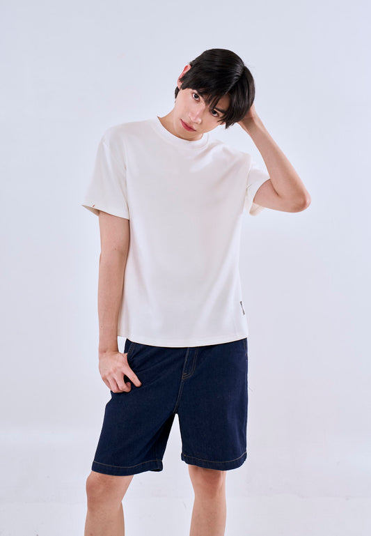 Mossimo Conrad White Oversized Fit Tee Round Neck For Men