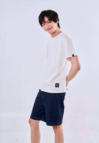 Mossimo Conrad White Oversized Fit Tee Round Neck For Men
