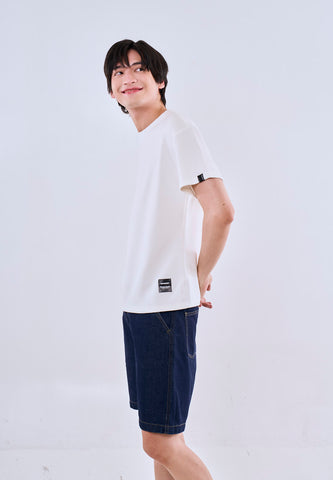 Mossimo Conrad White Oversized Fit Tee Round Neck For Men