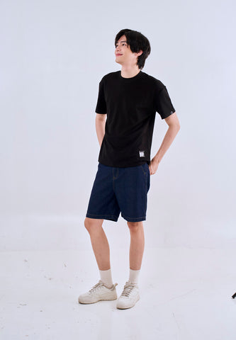 Mossimo Conrad Black Oversized Fit Tee Round Neck  For Men