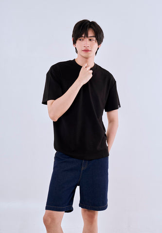 Mossimo Conrad Black Oversized Fit Tee Round Neck  For Men