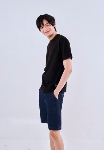 Mossimo Conrad Black Oversized Fit Tee Round Neck  For Men