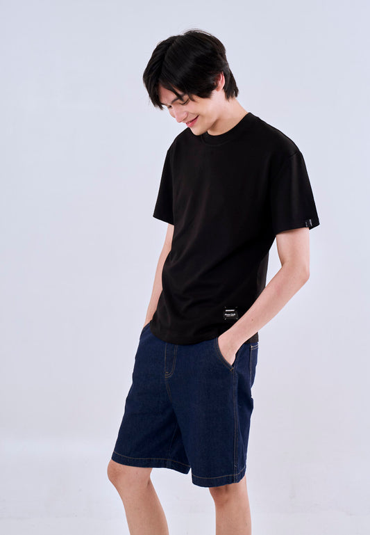 Mossimo Conrad Black Oversized Fit Tee Round Neck  For Men