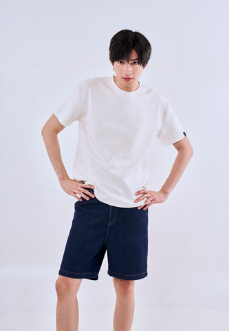Mossimo Calix White Oversized Fit Tee Round Neck  For Men