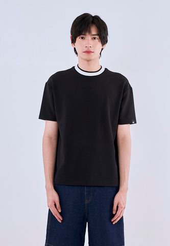 Mossimo Dominic Black Urban Fit Tee Premium Round Neck For Men