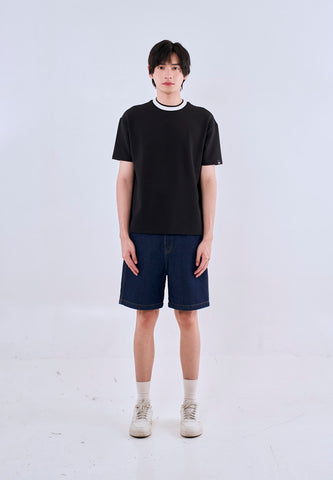 Mossimo Dominic Black Urban Fit Tee Premium Round Neck For Men