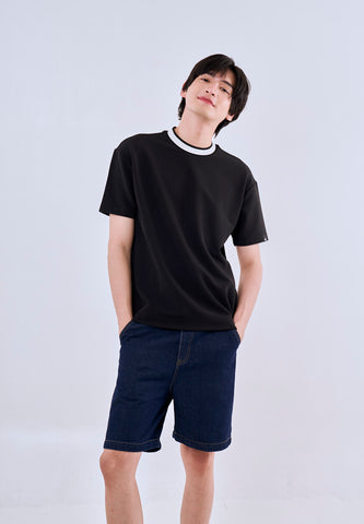 Mossimo Dominic Black Urban Fit Tee Premium Round Neck For Men