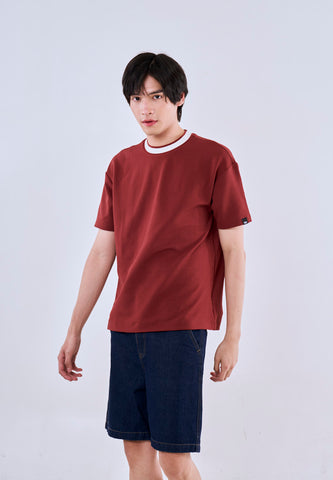 Mossimo Dominic Maroon Urban Fit Tee Premium Round Neck For Men