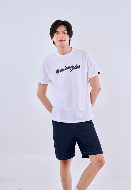 Mossimo Julian White Round Neck Classic Fit Tee For Men