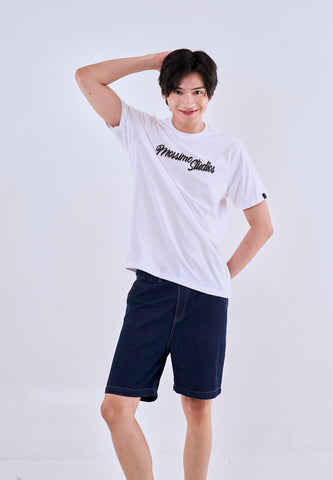 Mossimo Julian White Round Neck Classic Fit Tee For Men
