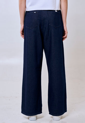 Mossimo Micah Dark Blue Straight Loose Denim Pants For Women