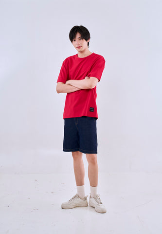 Mossimo Benji Red Modern Fit Tee Round Neck For Men