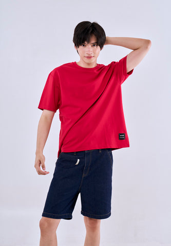 Mossimo Benji Red Modern Fit Tee Round Neck For Men
