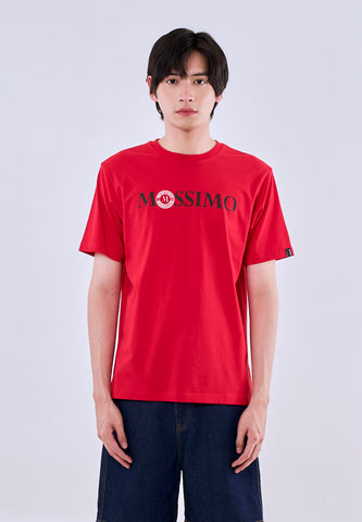 Mossimo Enzo Red Round Neck Comfort Fit Tee For Men