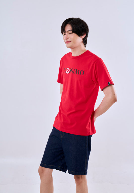 Mossimo Enzo Red Round Neck Comfort Fit Tee For Men