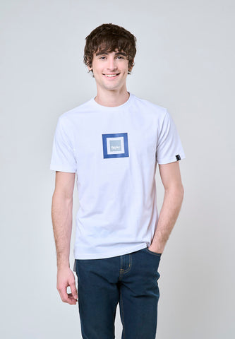 Mossimo Enzo White Round Neck Classic Fit Tee For Men