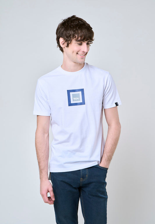 Mossimo Enzo White Round Neck Classic Fit Tee For Men
