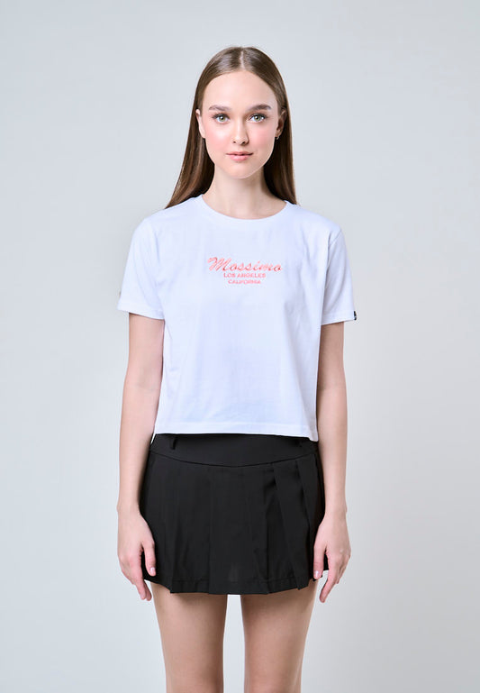 Mossimo Zephyrine White Classic Cropped Fit Tee