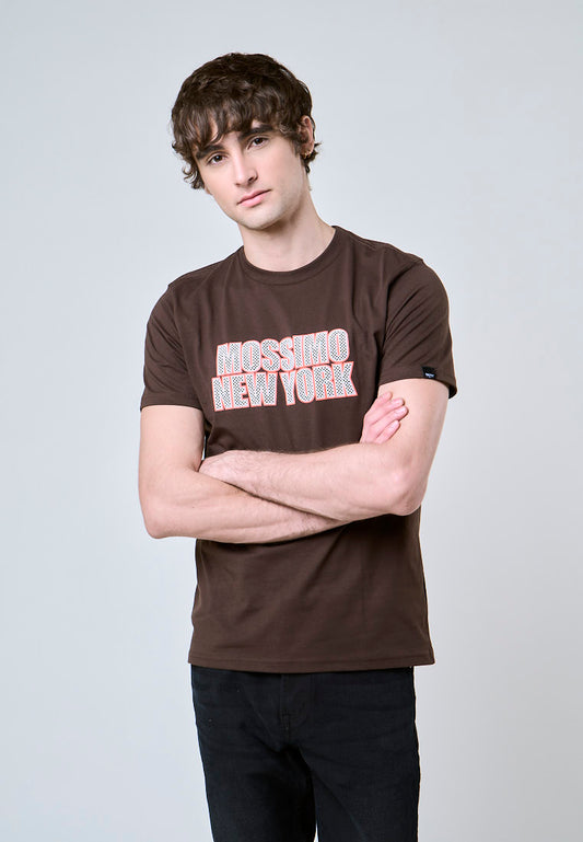 Mossimo Johnny Choco Brown Classic Fit Tee