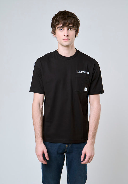 Mossimo Jaden Black Premium Urban Fit Tee with Herringbone