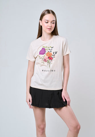 Mossimo Amaya Tapioca Floral Classic Fit Tee
