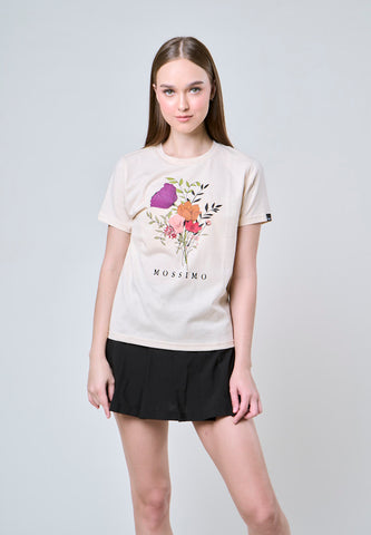 Mossimo Amaya Tapioca Floral Classic Fit Tee