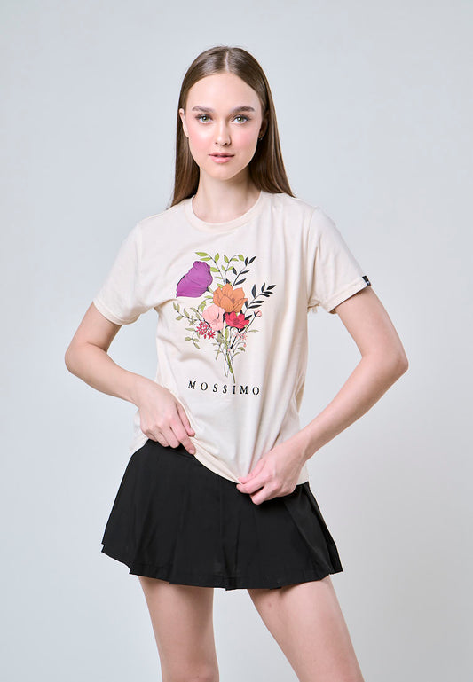 Mossimo Amaya Tapioca Floral Classic Fit Tee