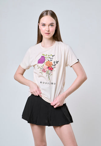Mossimo Amaya Tapioca Floral Classic Fit Tee