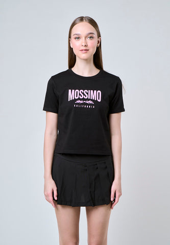 Mossimo Jessica Black Classic Cropped Fit Tee