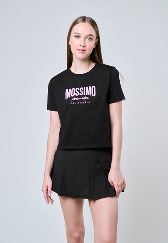Mossimo Jessica Black Classic Cropped Fit Tee