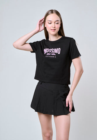 Mossimo Jessica Black Classic Cropped Fit Tee