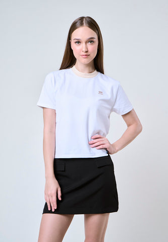 Mossimo Lila White Classic Fit Tee
