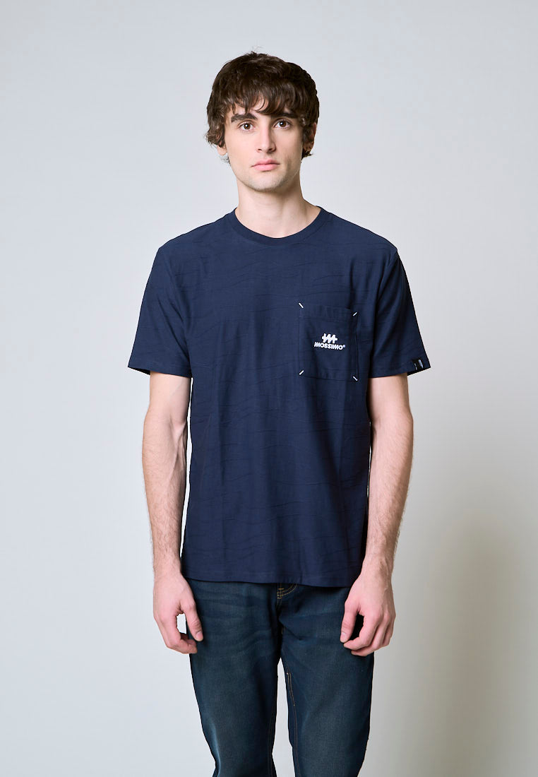 Mossimo Lysander Navy Blue Classic Fit Tee