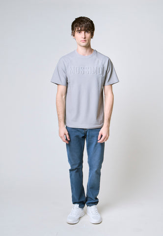 Mossimo Drew Gray Round Neck Comfort Fit Tee