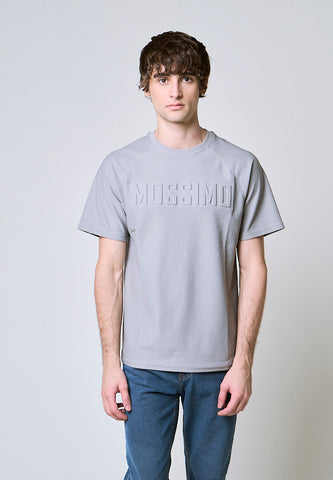 Mossimo Drew Gray Round Neck Comfort Fit Tee