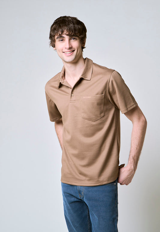 Mossimo Alexander Brown Modern Polo Shirt