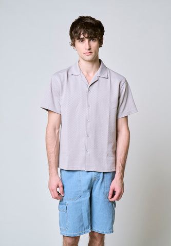 Mossimo Brandon Gray Button Down Boxy Polo Shirt