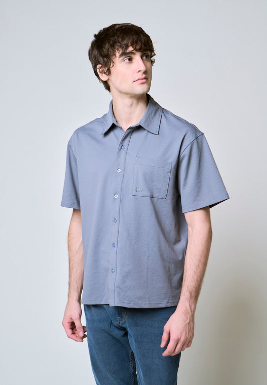 Mossimo Anthony Dark Gray Button Down Boxy Polo Shirt