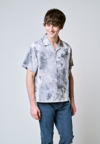 Mossimo Benjamin Gray Woven Boxy Short Sleeves