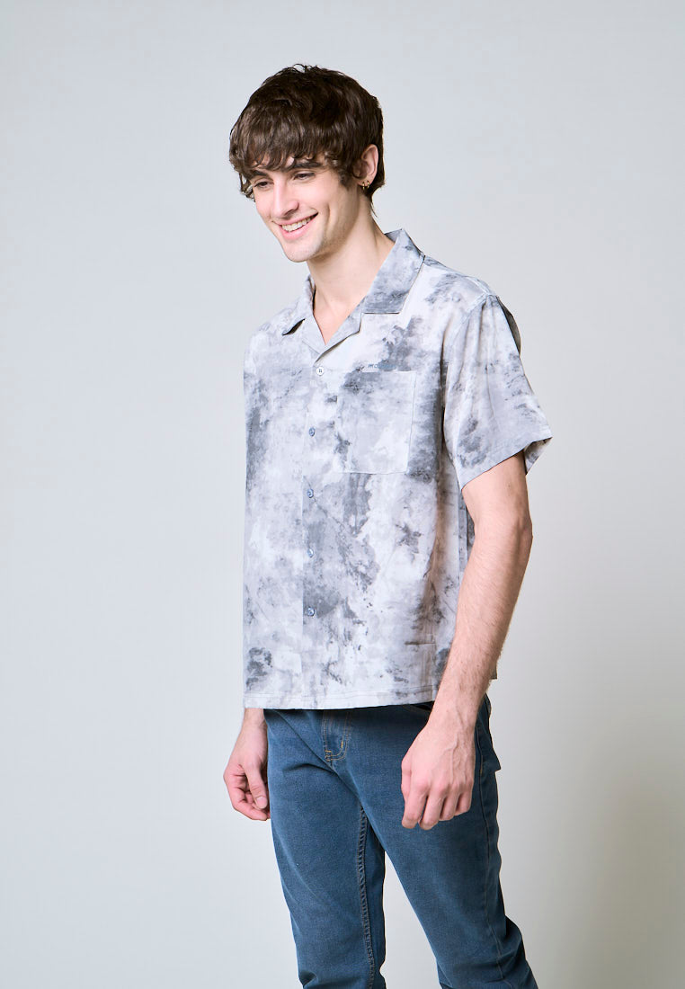 Mossimo Benjamin Gray Woven Boxy Short Sleeves