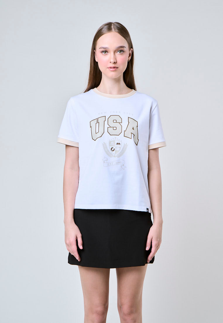 Mossimo Elysandra White Comfort Fit Tee