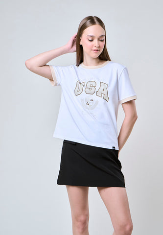 Mossimo Elysandra White Comfort Fit Tee