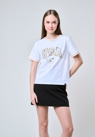 Mossimo Elysandra White Comfort Fit Tee