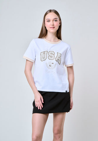 Mossimo Elysandra White Comfort Fit Tee