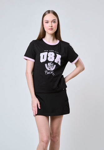 Mossimo Elysandra Black Comfort Fit Tee