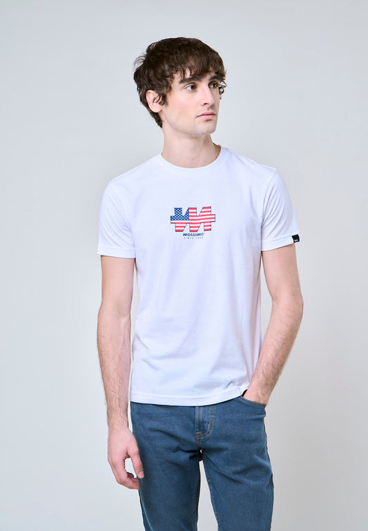 Mossimo Spencer White Musle Fit Tee
